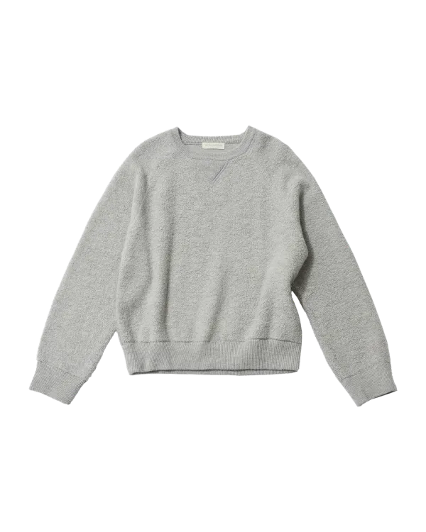 galee boucle pullover (light gray)