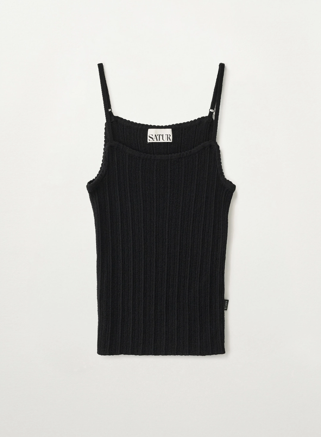 세터 (W) Ribbed Knit Sleeveless - Black 상품 이미지 1