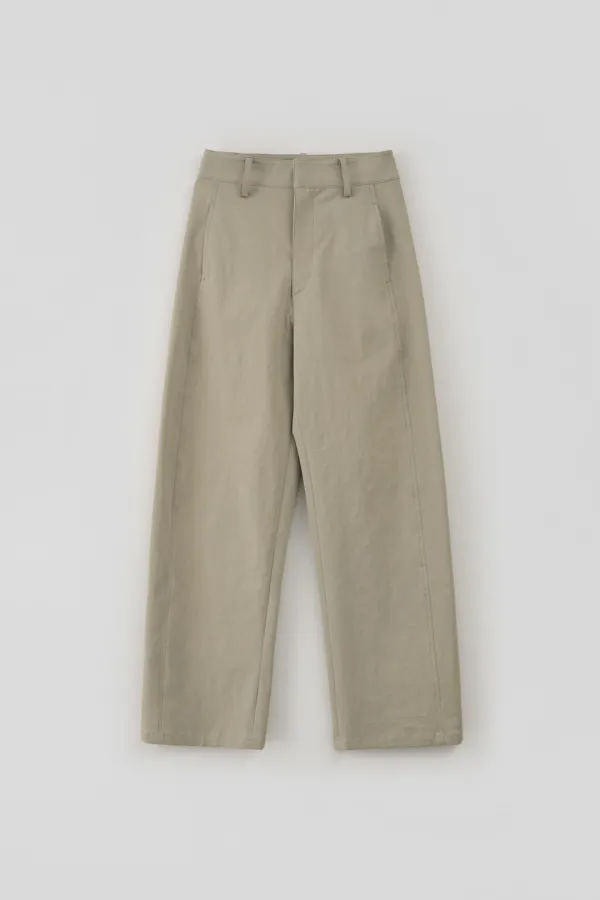 Purecurve Ankle Button Pants_Beige