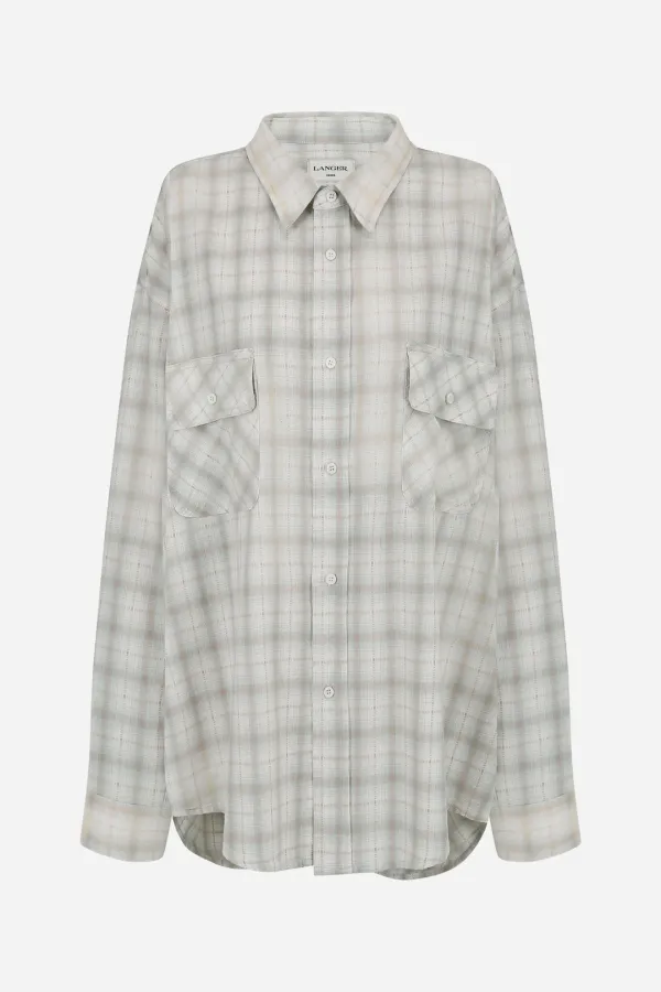 25SS sun-faded check shirt