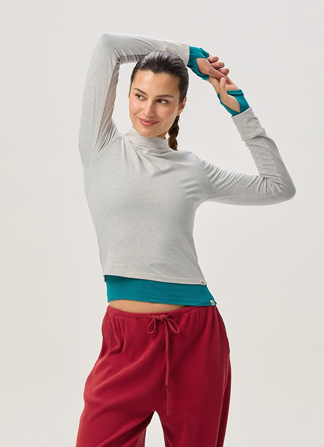 부디무드라 Turtle neck long sleeve_Oatmeal Melange 상품 이미지 1