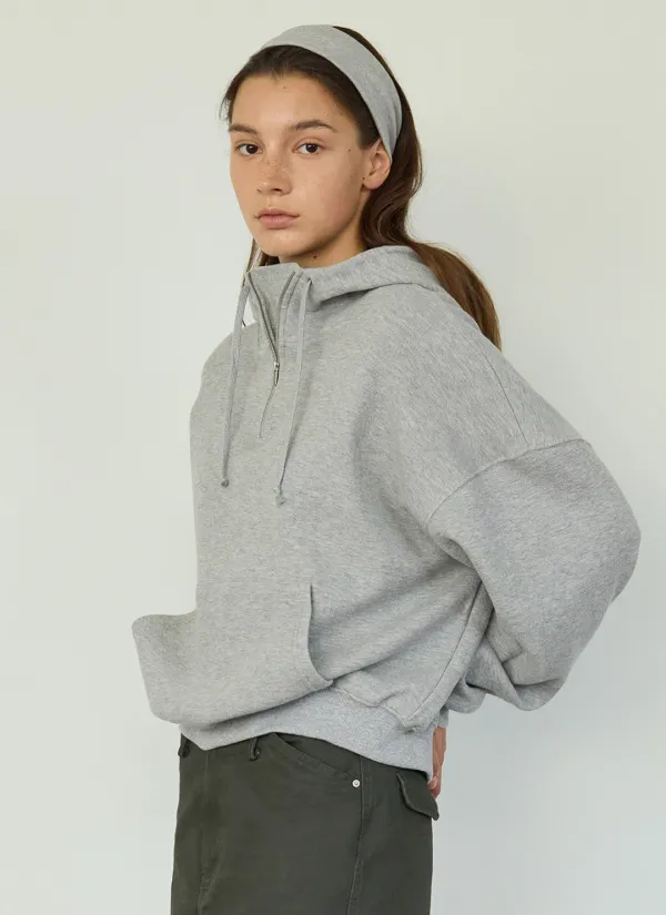 Sierra Half Neck Hoodie (Grey)