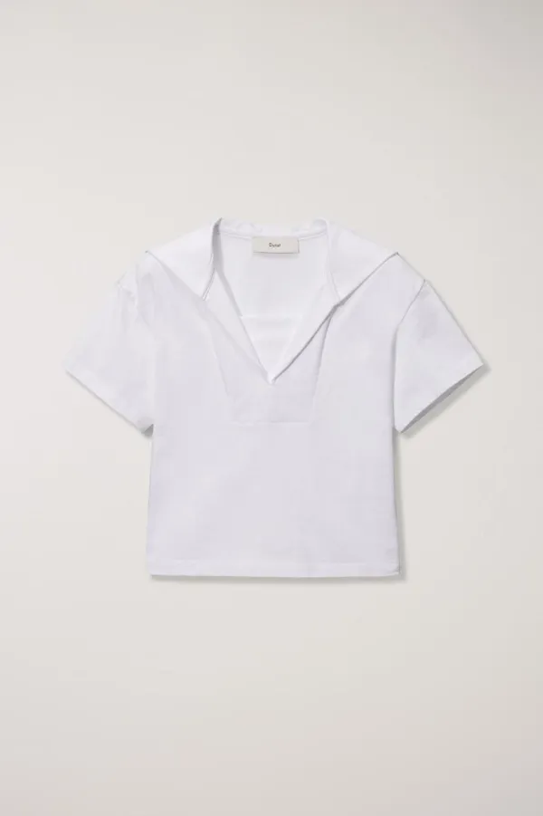 SAILOR COLLARED T-SHIRT WHITE_UDTS5B226WT