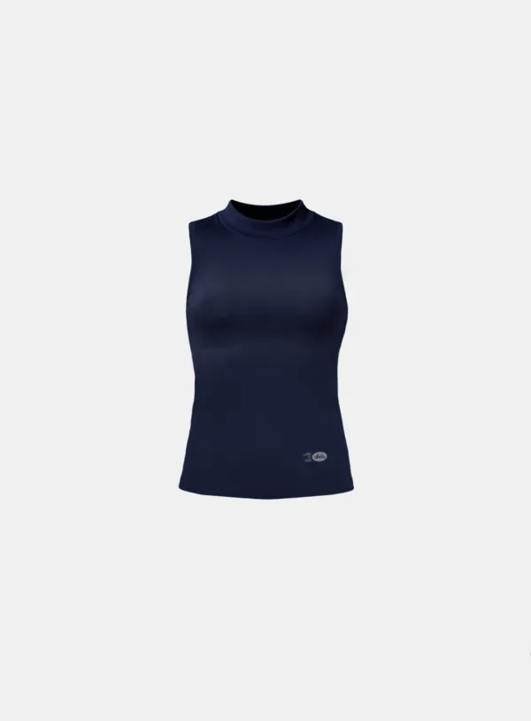 [w-tnk26-025] Everyday Mock-Neck Tank - Navy