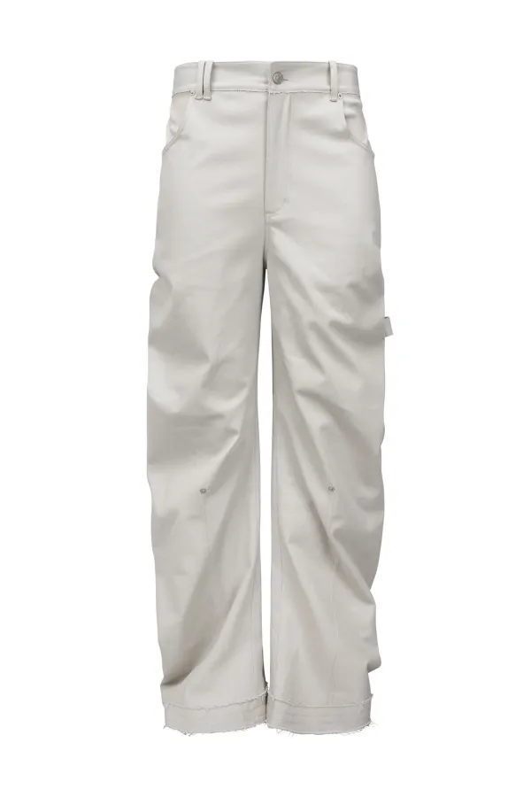 RAWCUT CURVED PANTS (UNISEX) DUSTY BEIGE