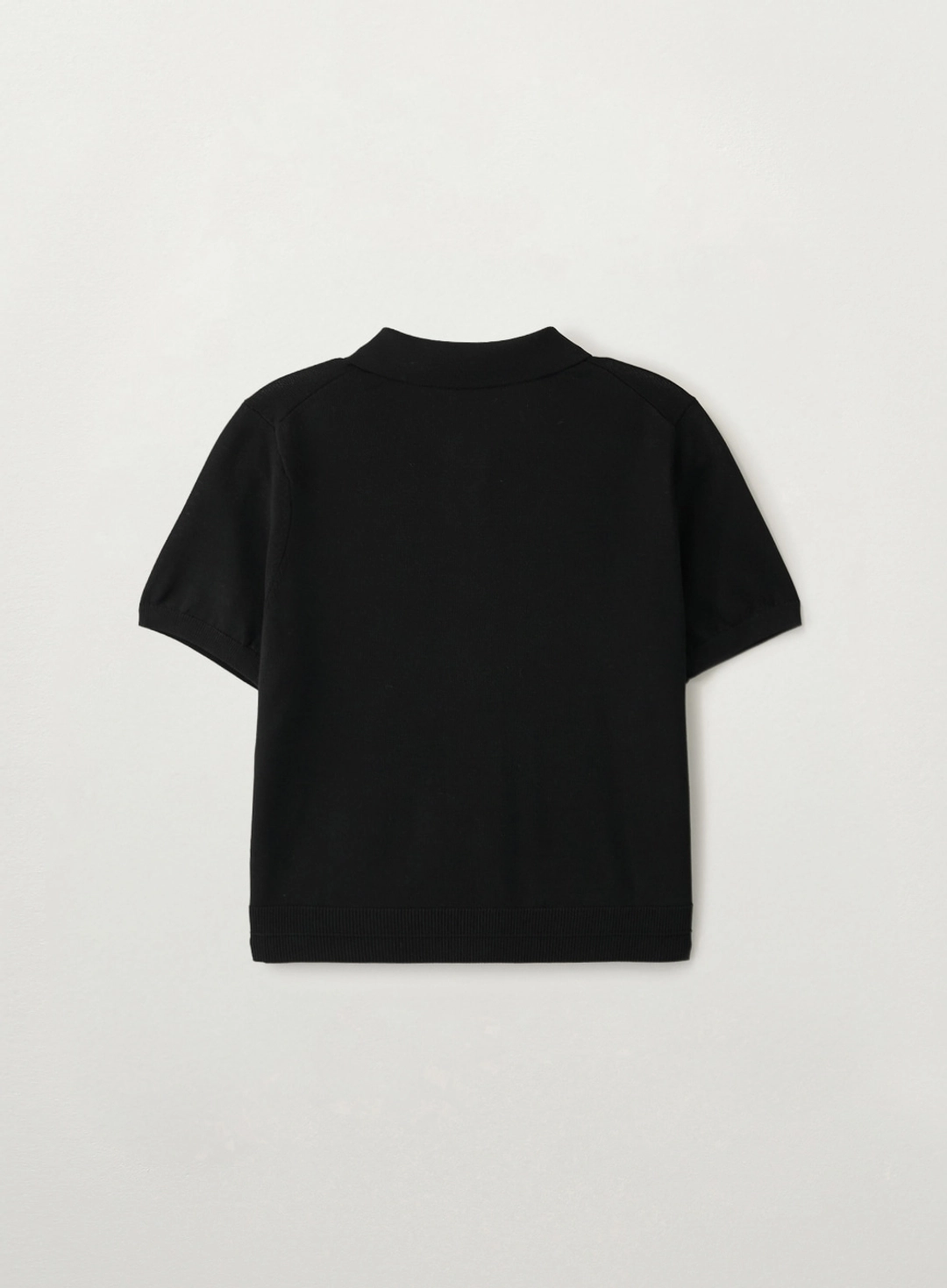 세터 (W) Collar Half Knit Cardigan - Black 상품 이미지 2