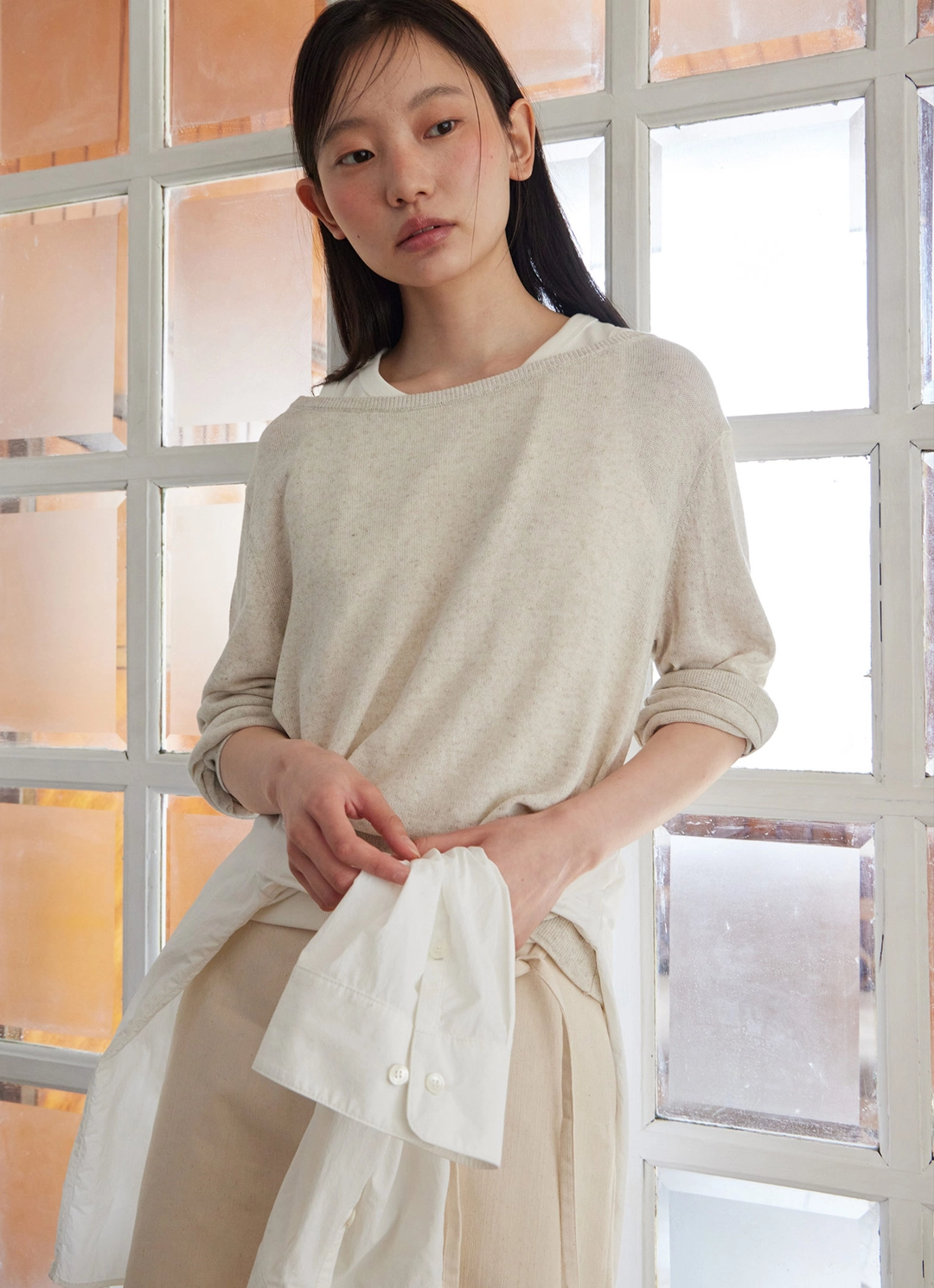 스텝어라운드 [7/20 예약배송] [3차] Summer lap round knit_LINEN 상품 이미지 2
