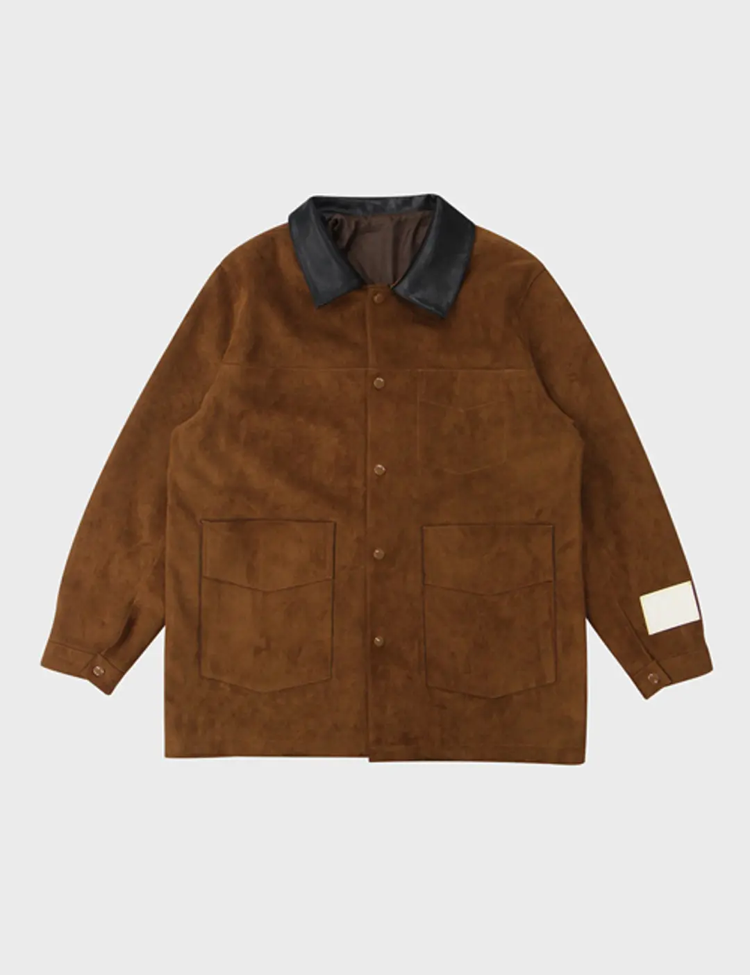 프레클 suede work jacket in brown 상품 이미지 2