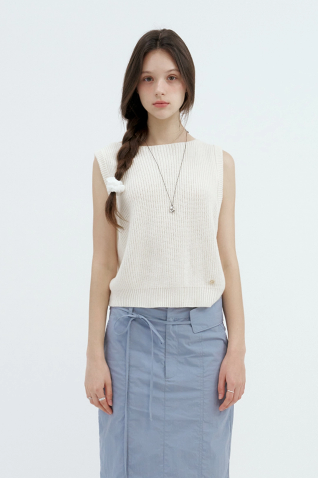 샤드라마 PAPER LINEN SLEEVELESS IVORY 상품 이미지 2