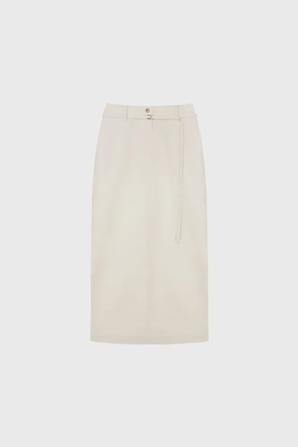 Linen blended skirt (ivory)