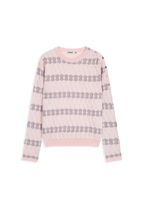 JACQUARD PULLOVER, PINK