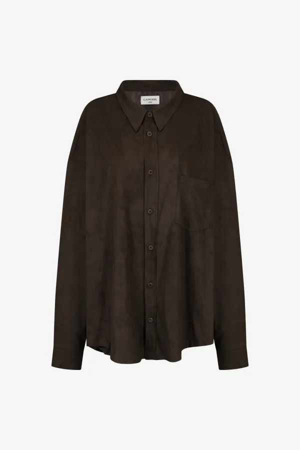 25FW classic western faux suede shirt
