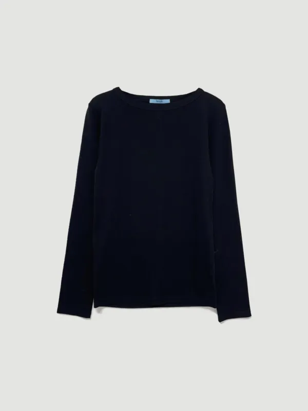 Boat neck t-shirt (블랙)