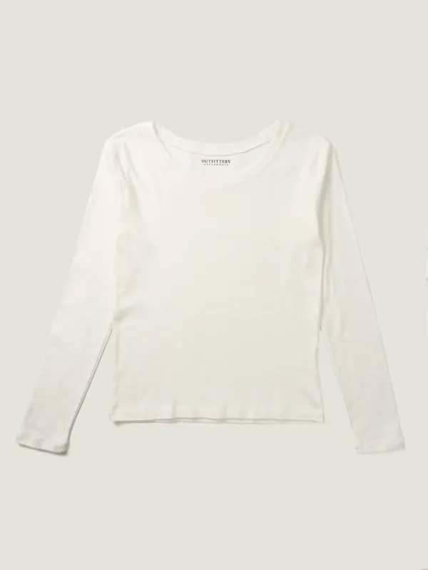 SMOOTH SCOOP NECK TOP [ White ]