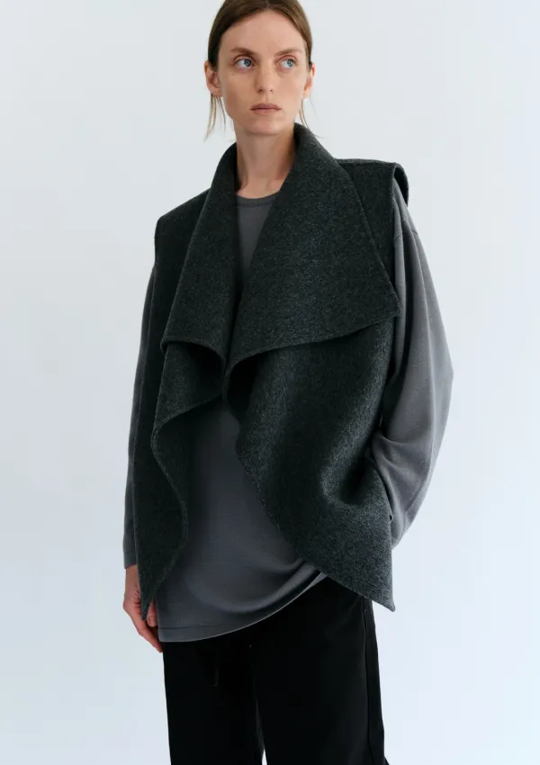 Larkin Handmade Vest in Charcoal