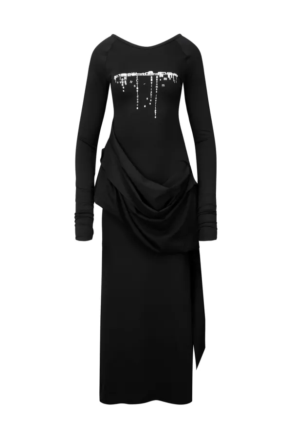 DROP MAXI DRESS BLACK