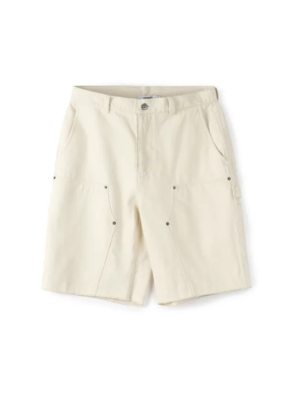 Cut-Off Carpenter Shorts_Washed Ivory