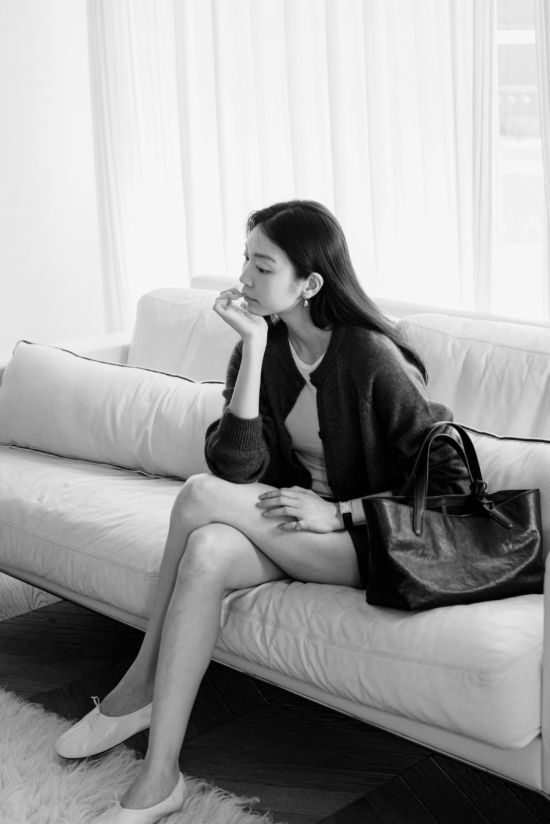 스앨더 33932_Soft Ribbed Neck Long Sleeve T-Shirt 상품 이미지 2