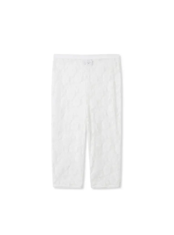 FLORAL HALF LEGGINGS (WHITE) [05.26(화) 출고 예정]