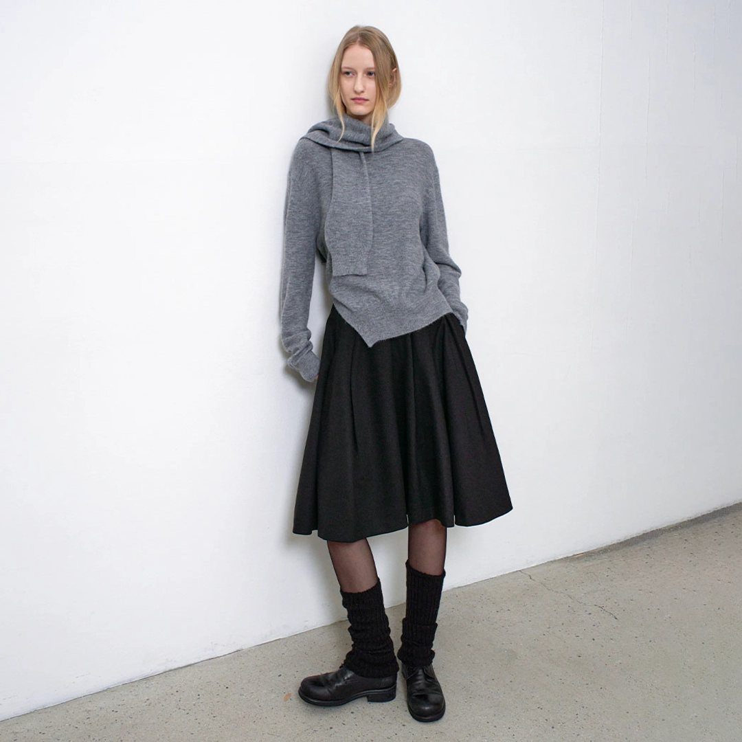 아뜰리에 나인 (T-7145)MUFFER SET SOFT WOOL KNIT S 상품 이미지 2