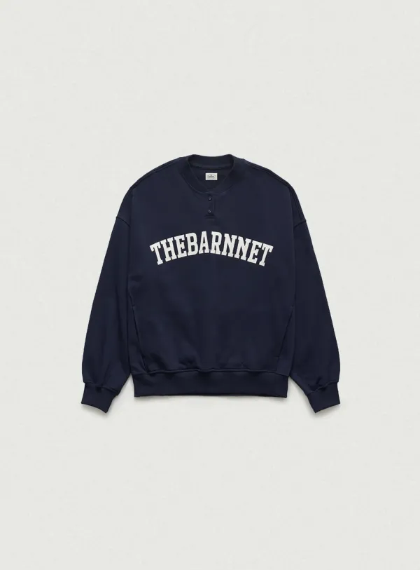 Rovey Henryneck Sweat Shirt_Navy