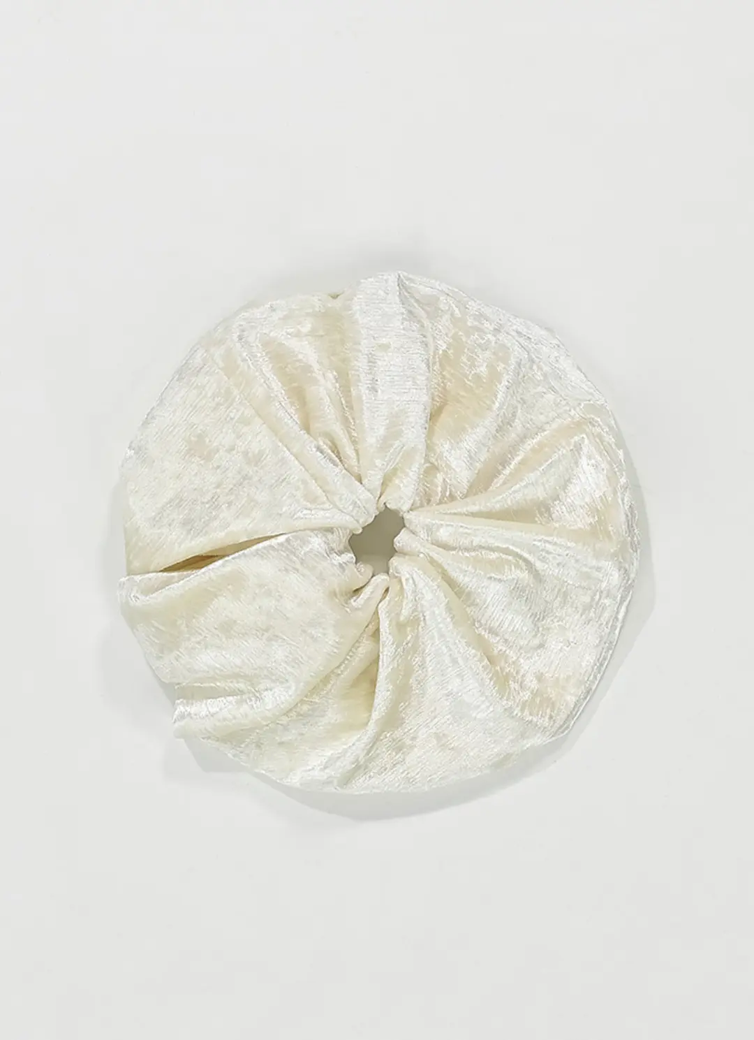 이브세이지 [2차 리오더] Velvet label scrunch (Cream) 상품 이미지 1