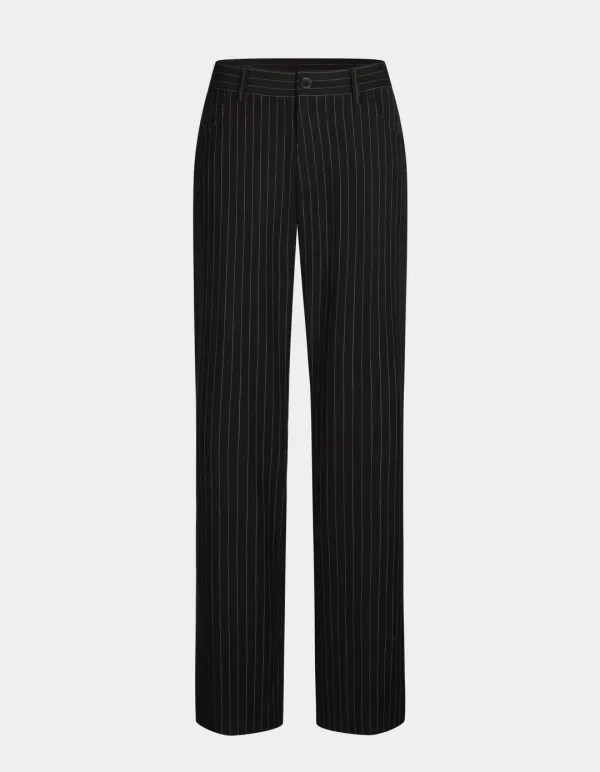 New 1990 Pin Stripe Slacks (Black)