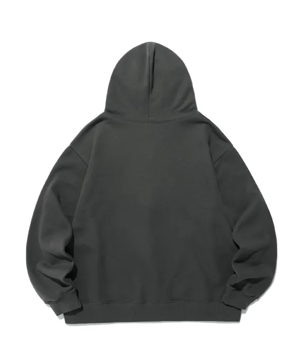 3star logo zip hoodie[charcoal]
