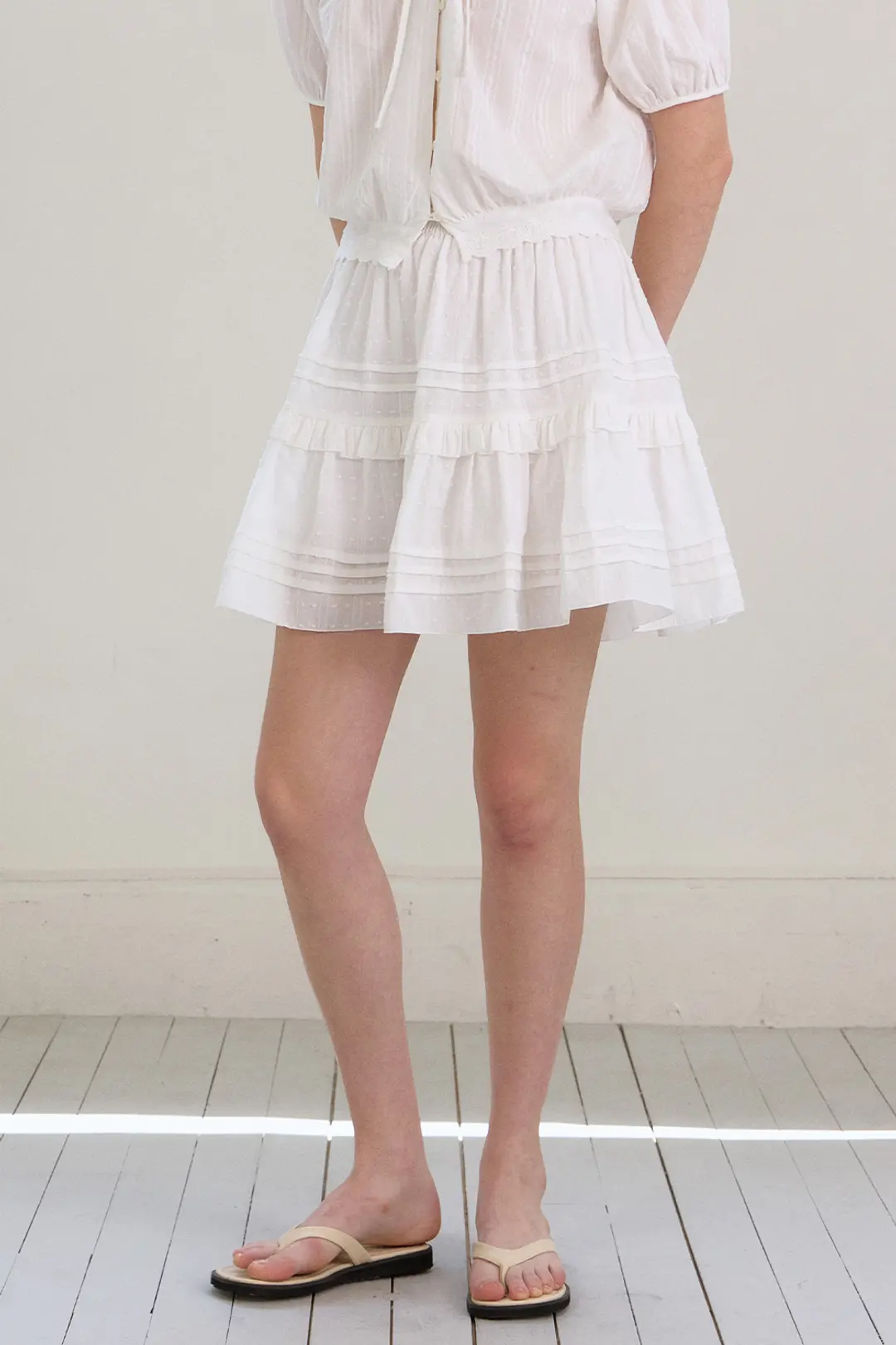 오브오브 [7차] Lana Lace Skirt_White 상품 이미지 2