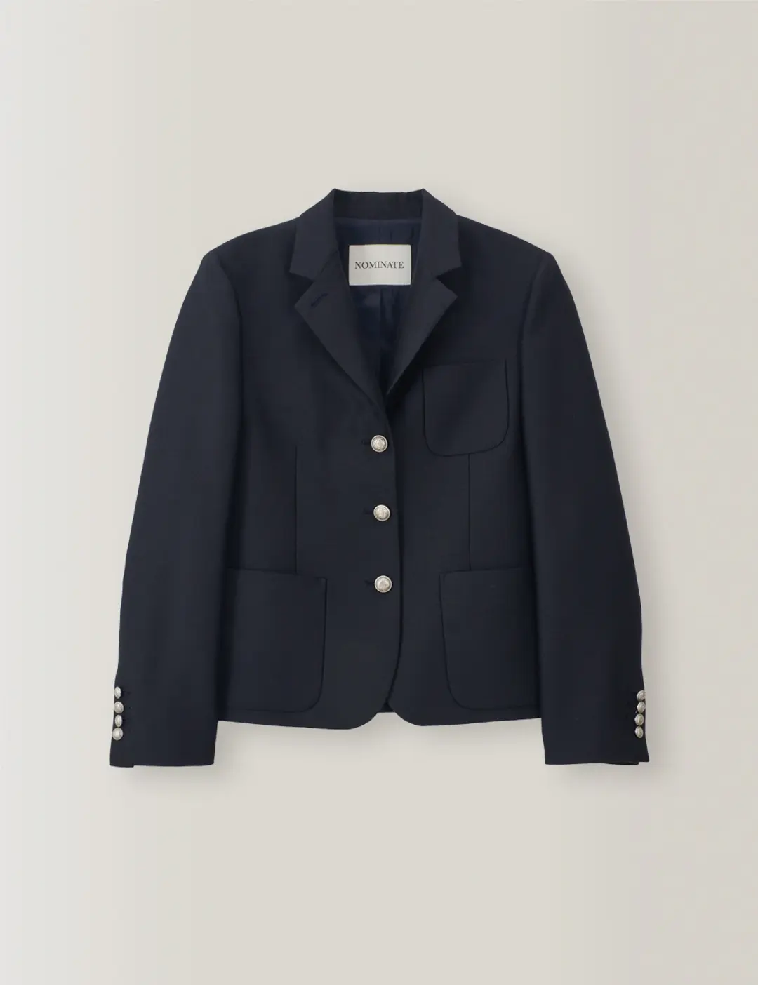 노미나떼 Wool Silk Classic Jacket (Dark Navy) 상품 이미지 3