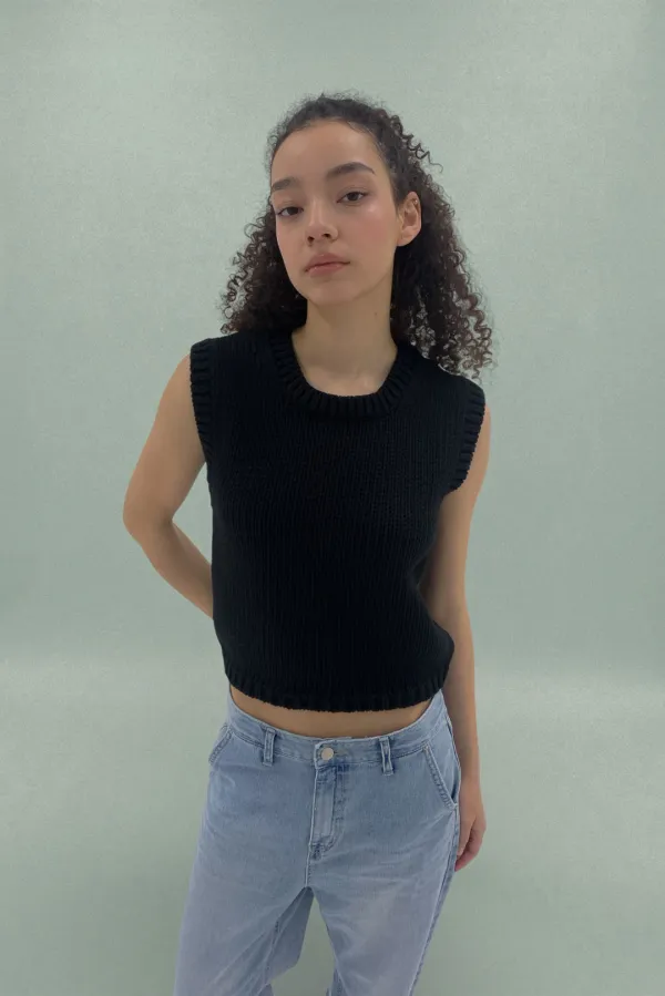 Maren knit top / Black