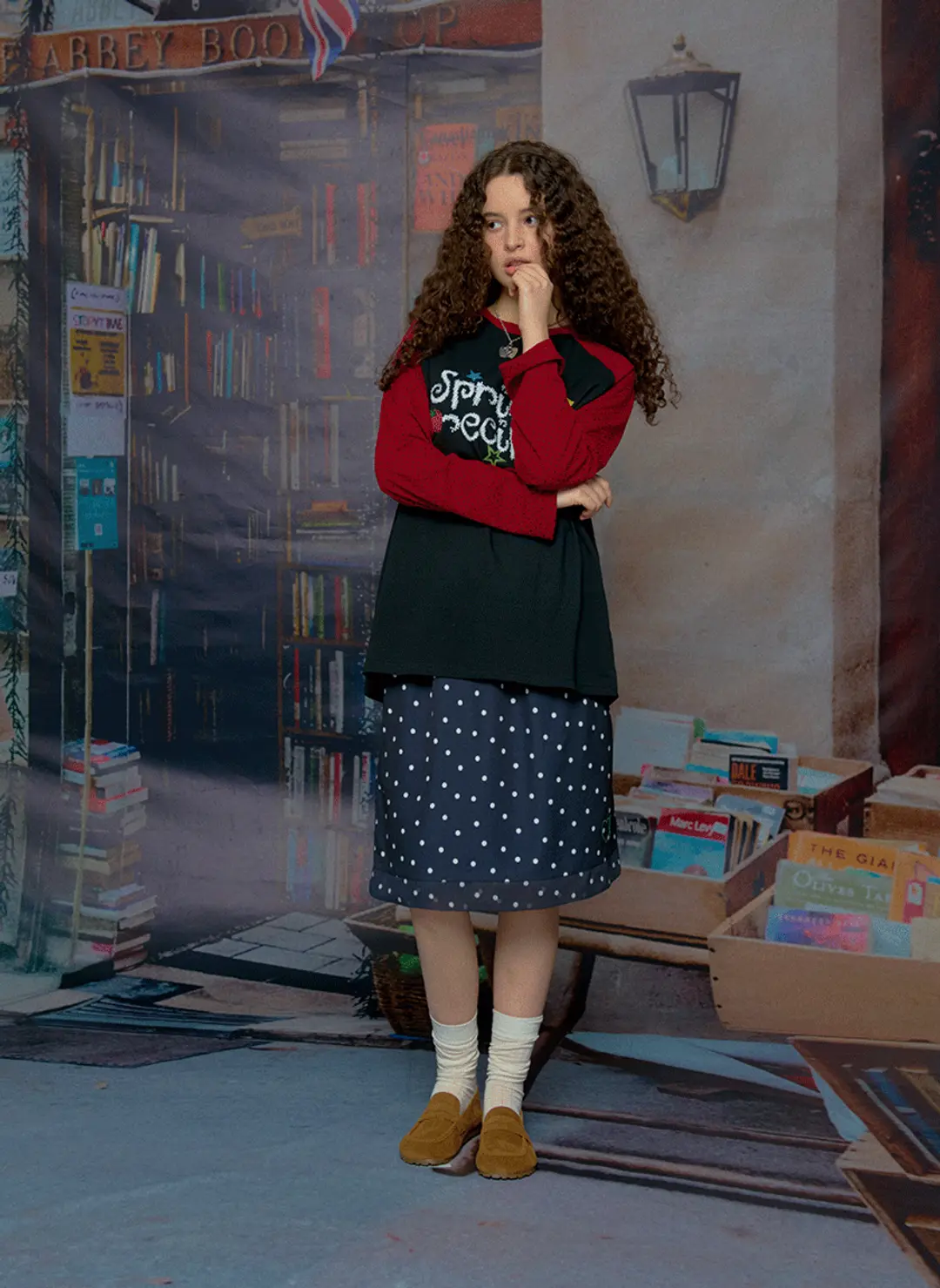 루루서울 Heart Dot Midi Skirt (Black) 상품 이미지 2