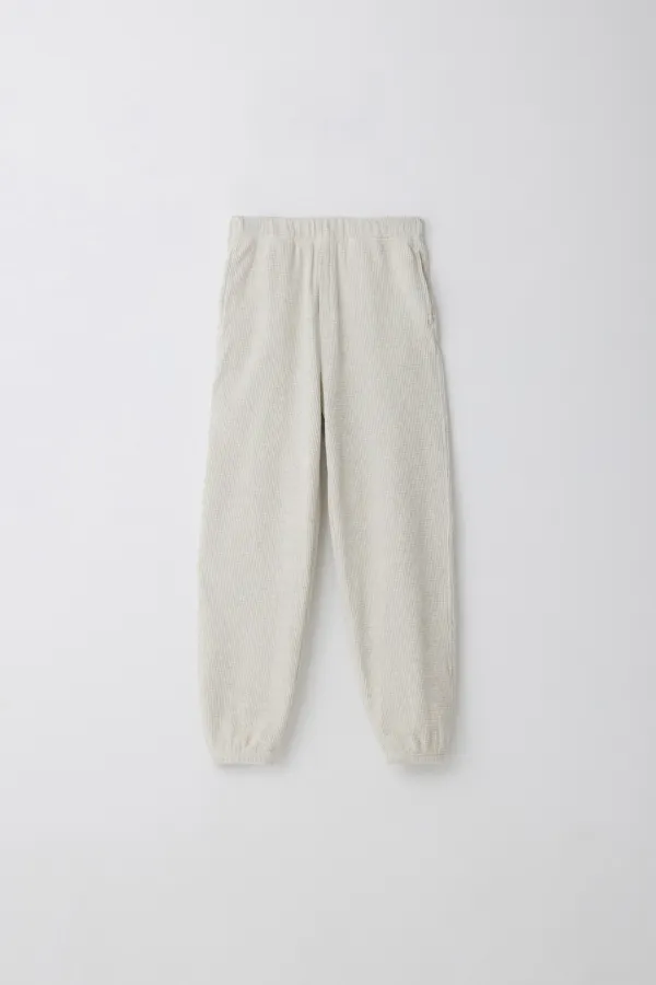 Waffle Jogger Pants_Melange Oat