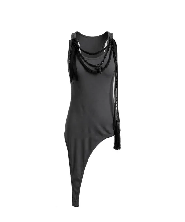 [3rd order] Antique necklace sleeveless - Charcoal