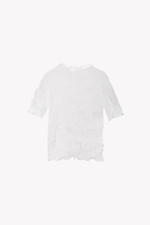 Lisse Pleated Top (White)