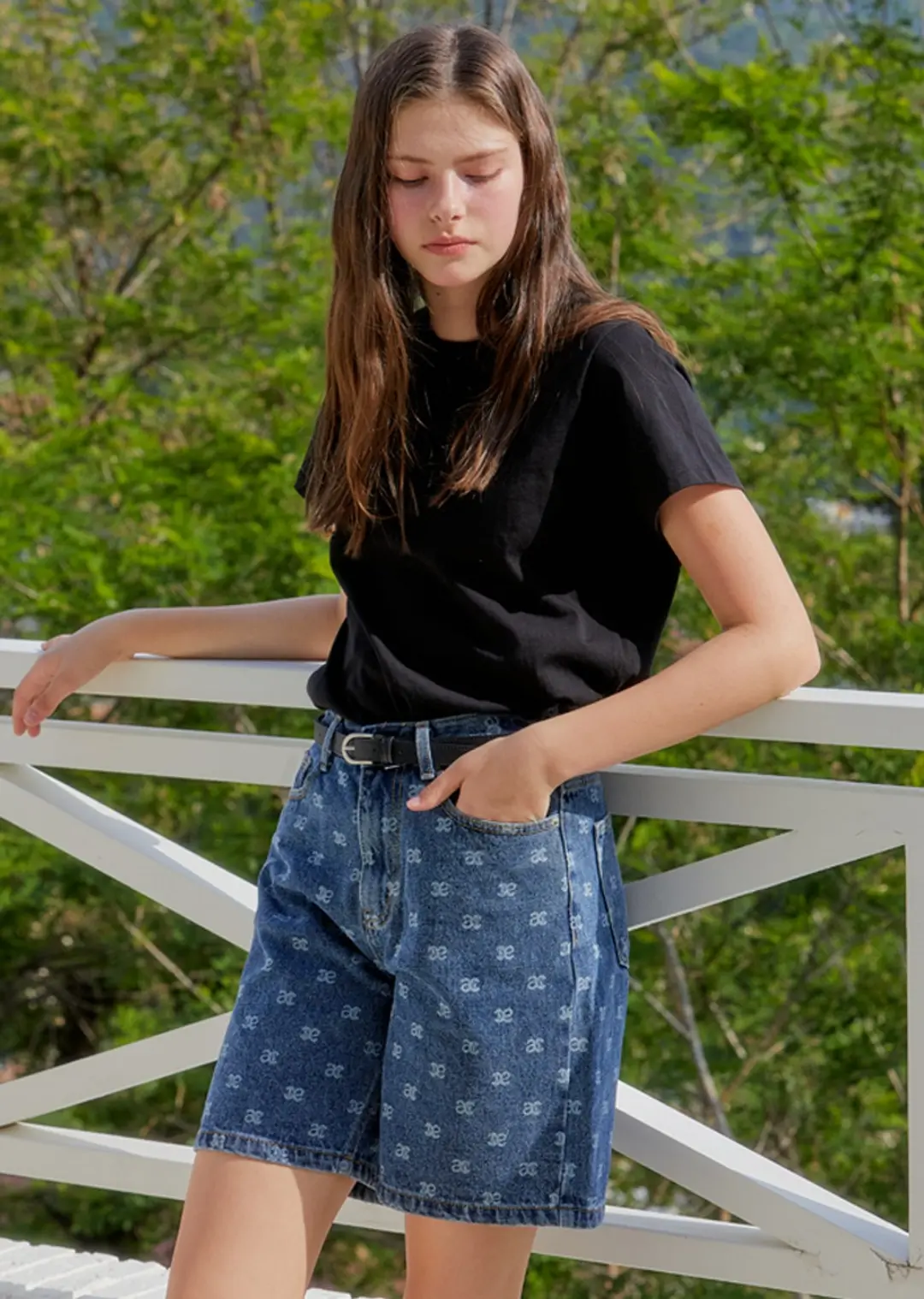 아노에틱 ANC LOGO BERMUDA DENIM 상품 이미지 1