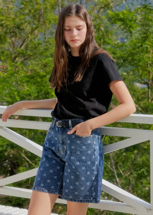ANC LOGO BERMUDA DENIM