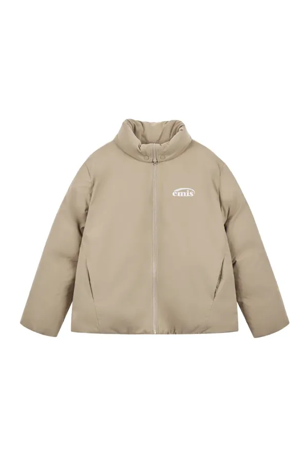 FOLDING NECK DOWN JACKET-BEIGE
