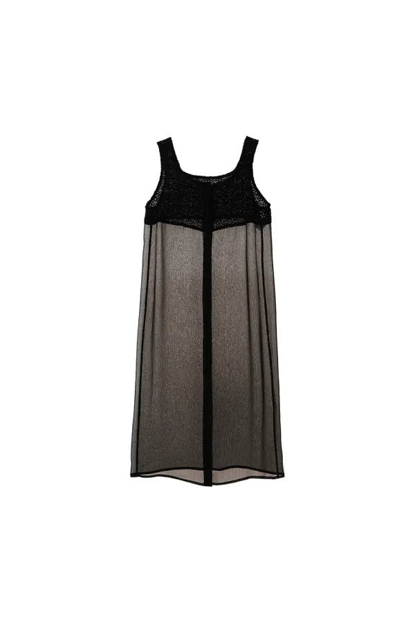 Fleur See Through Ops, Black