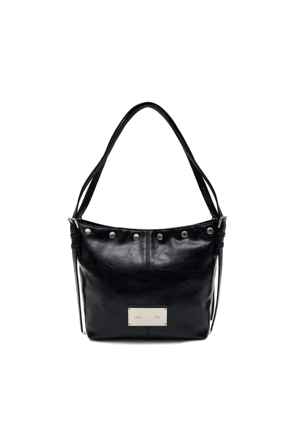 MATIN STUD POINT SMALL SHOULDER BAG IN BLACK
