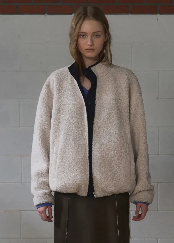 Kaya reversible fleece jacket (beige)