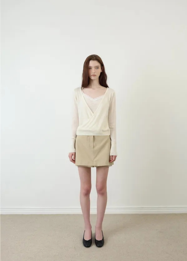 Evening Skirt Pants(Beige)