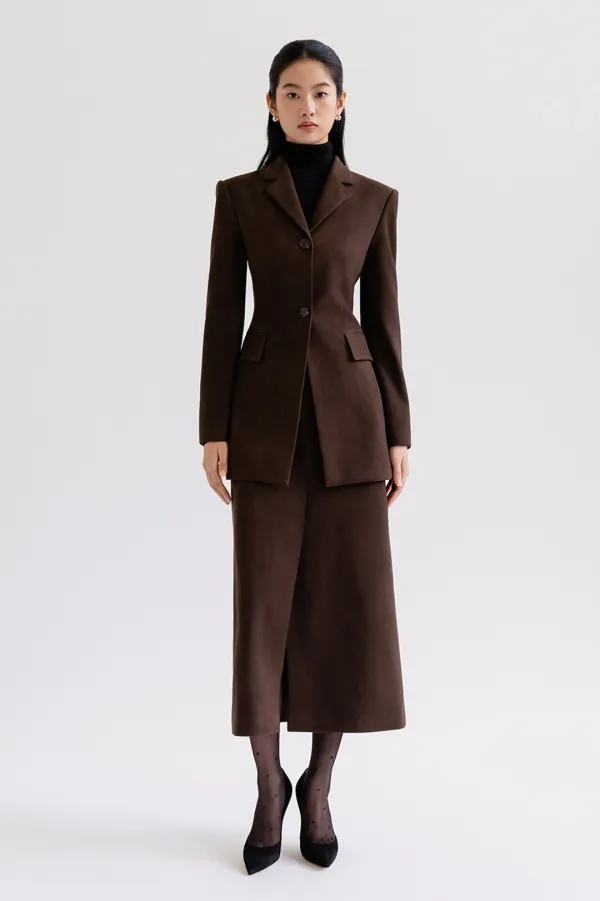 NO.32 SKIRT - DARK BROWN