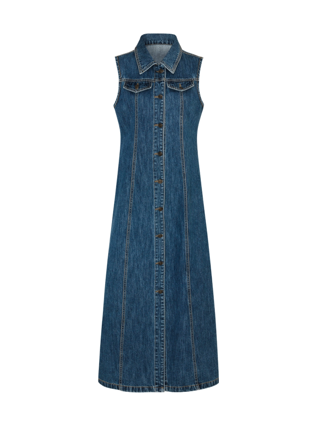 루루서울 Classic Denim Sleeveless Dress (Blue) 상품 이미지 1
