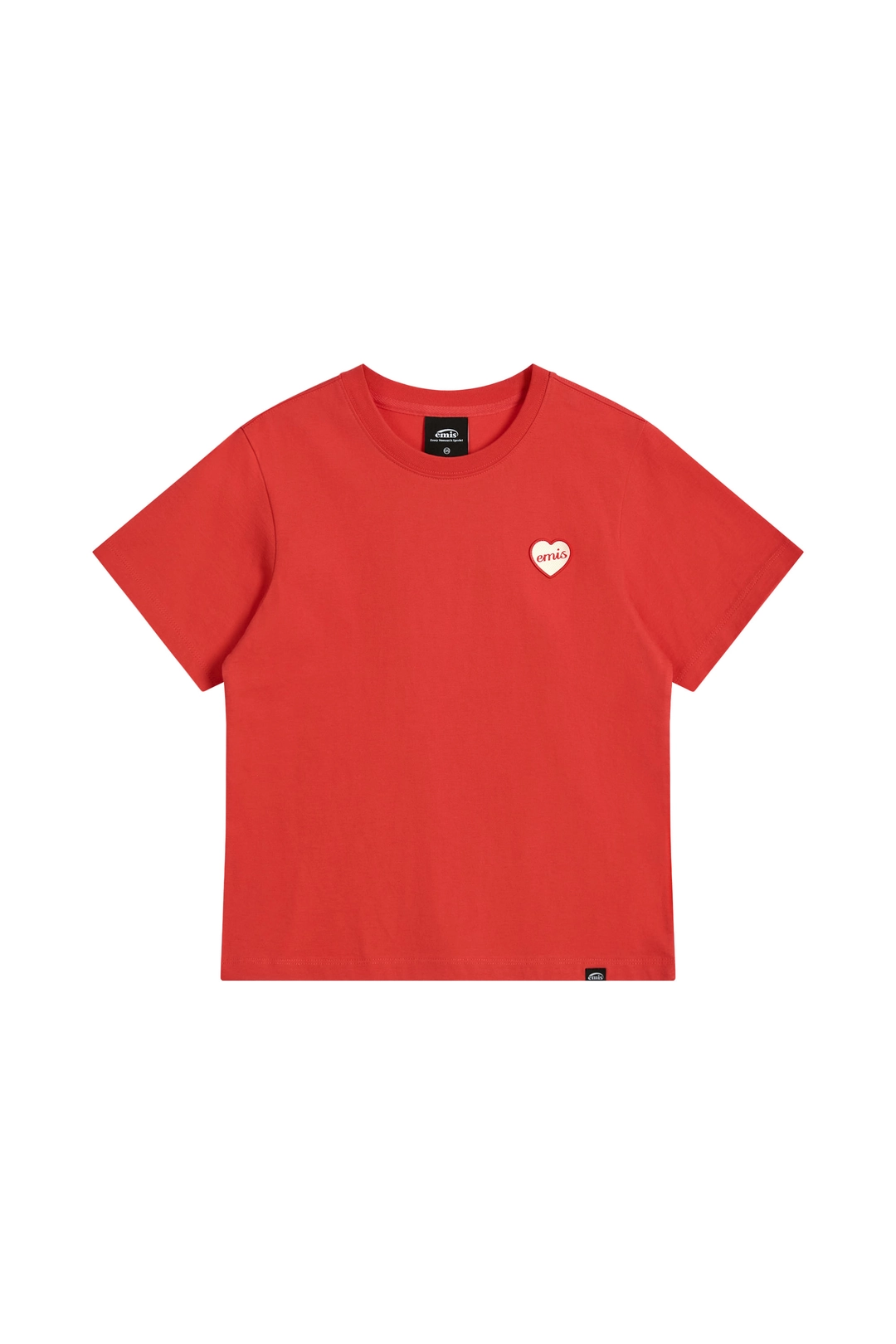 이미스 (W) HEART RUBBER PATCH T-SHIRT-RED 상품 이미지 1