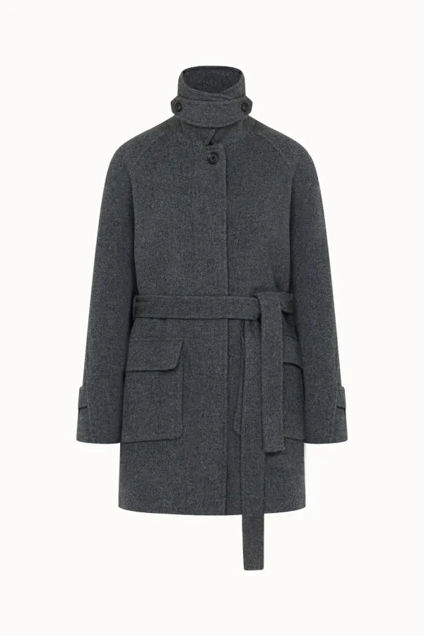 Hidden Half Handmade Coat[LMBDWICT702]-Charcoal