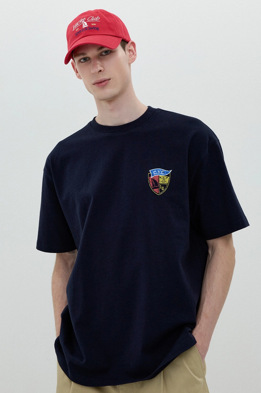 클로브 [25SS Clove] Shield Print T-shirt (Navy) 상품 이미지 2