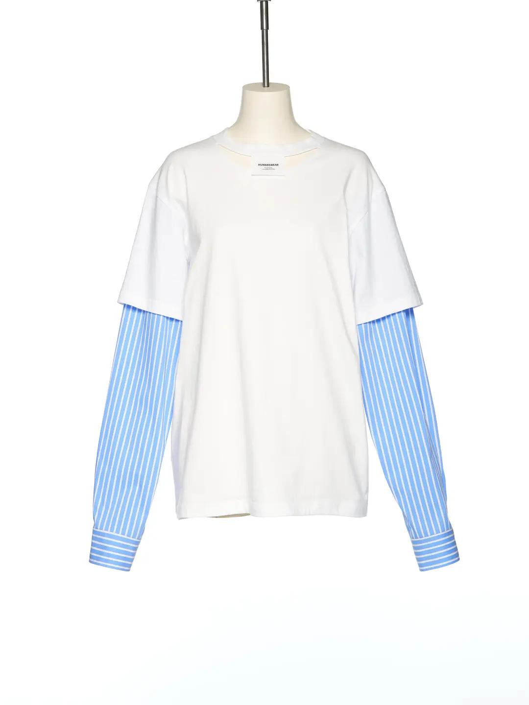 푸쉬버튼 PS25 WHITE SLEEVE LAYERED TOP 상품 이미지 1