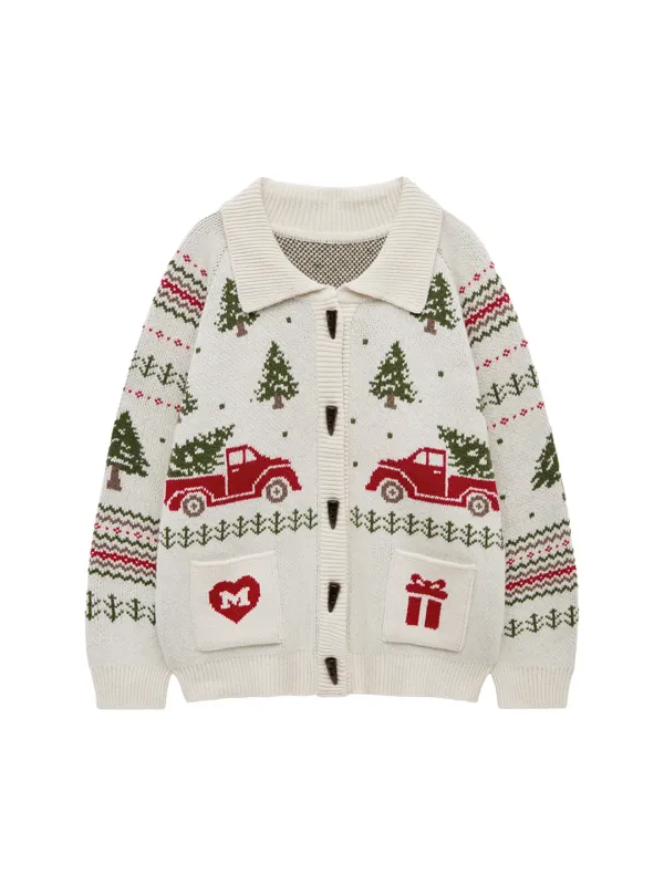 TREE COWICHAN KNIT CARDIGAN (IVORY)