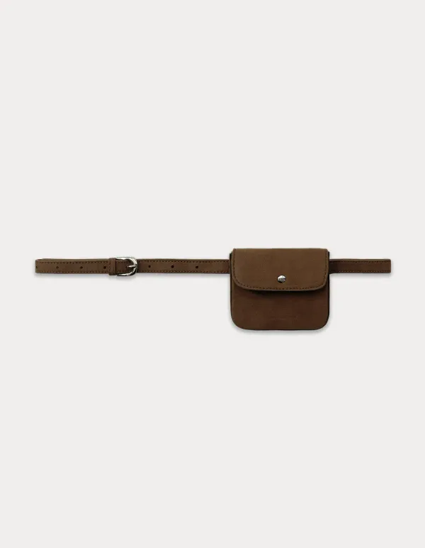 Vintage Suede Belt Bag - Suede Brown
